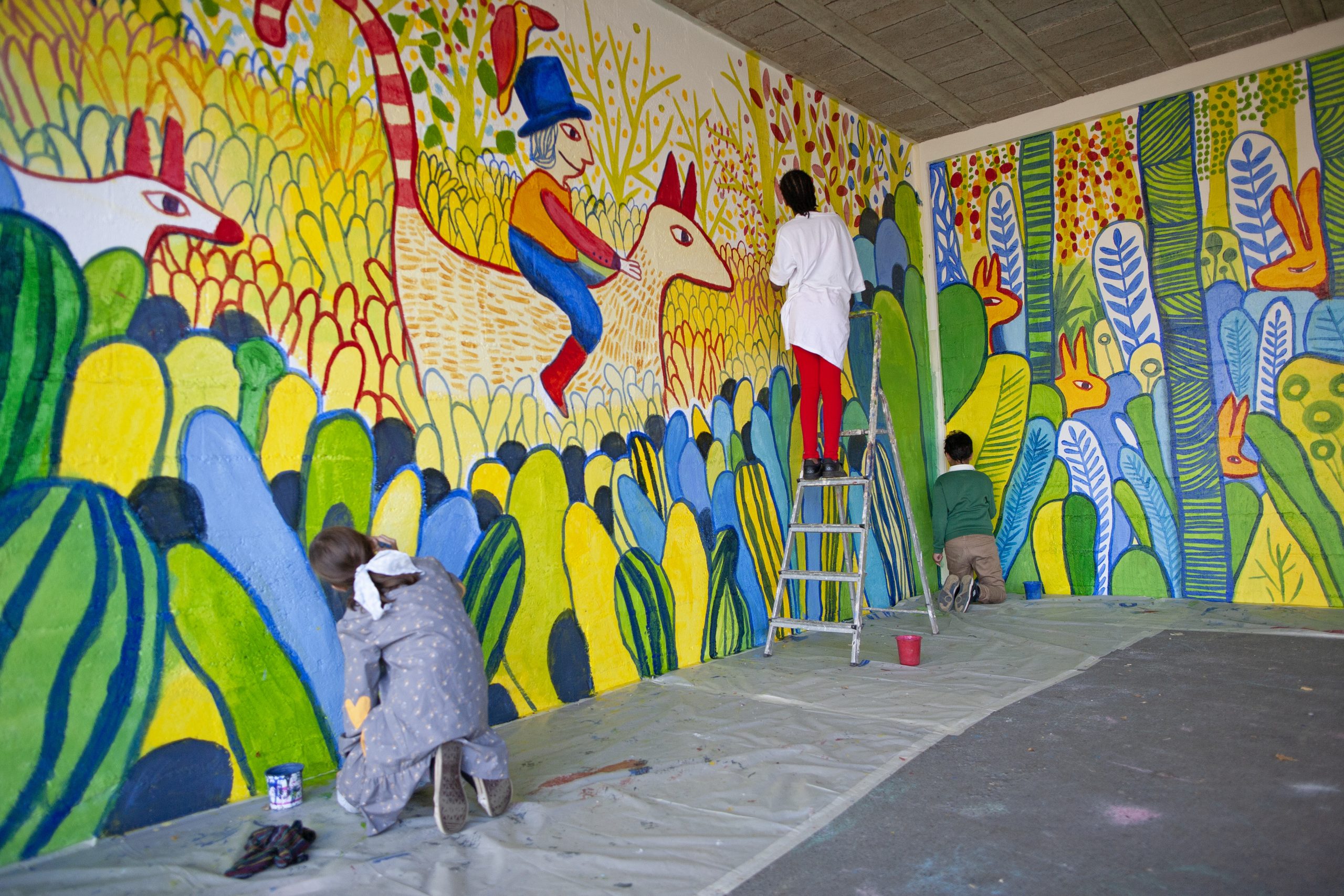Fresques murales collaboratives · Lucie Vandevelde